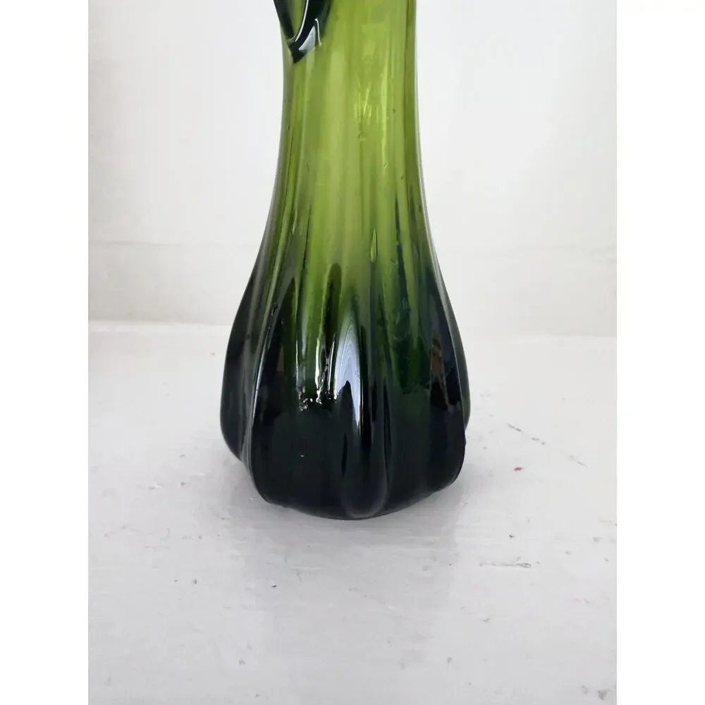 MCM Green Swung Finger Vase 5 Finger Viking LE Smith Handblown Sculpture 9